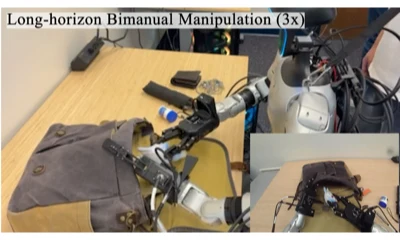 SPOT teaser showing long-horizon bimanual humanoid teleoperation