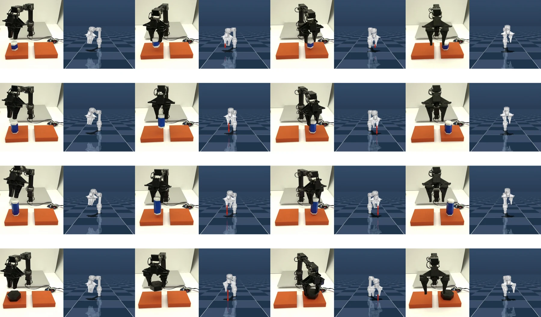 Pick and place robot experiment